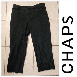 Chaps Black Pants Cropped Capri Size‎ 6